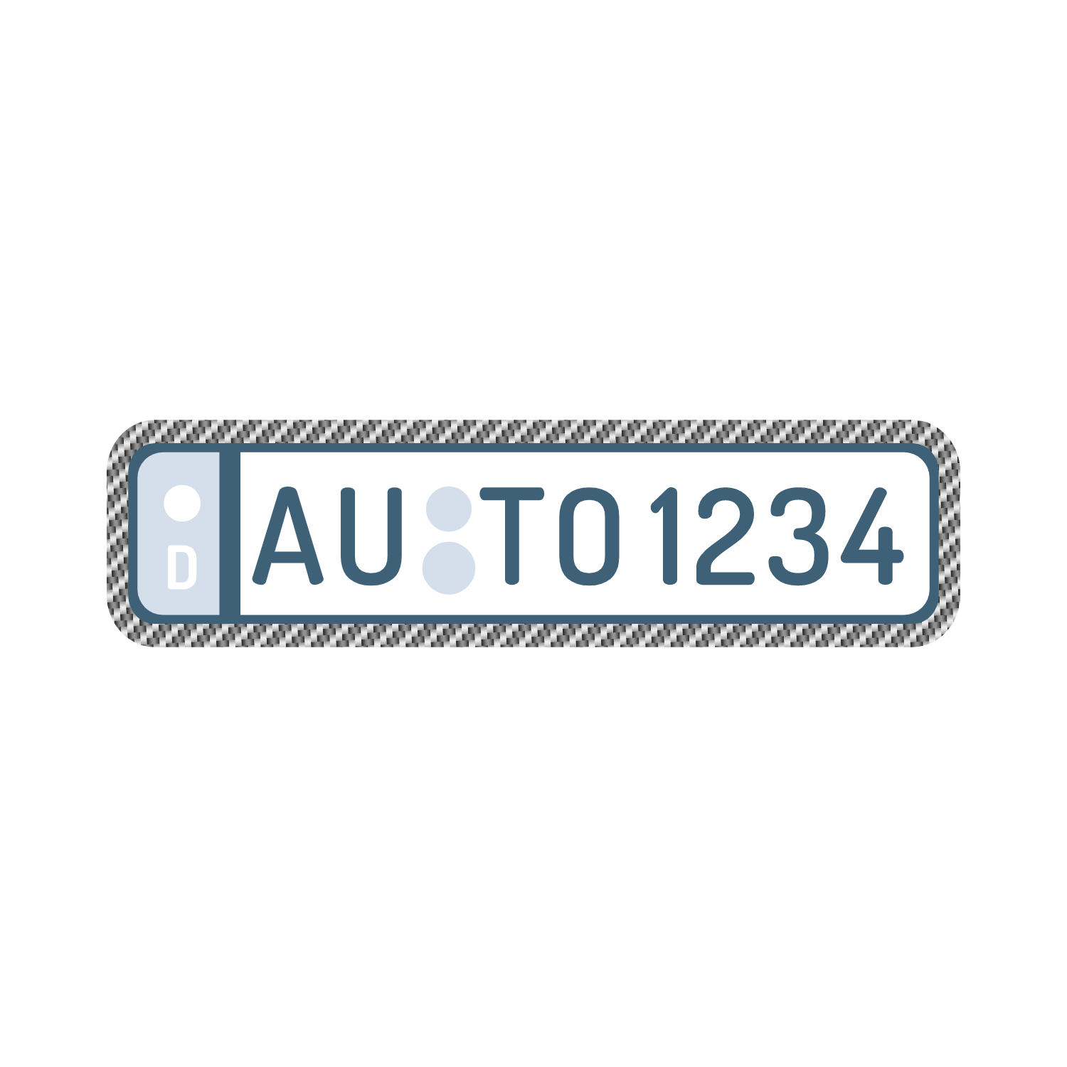 L & P Car Design Kennzeichenhalter für Auto Carbon Nummernschildhalter  Kennzeichenhalterung, (2 Stück)