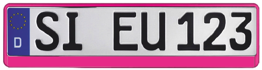License plate holder pink