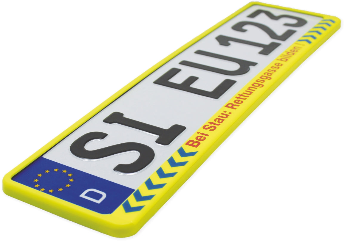 License plate holder “Rescue lane” 