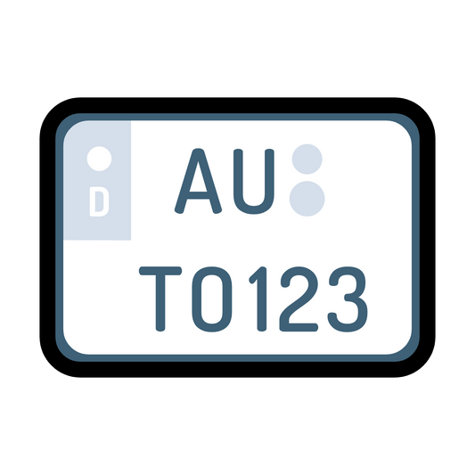 License plate holder two-line black